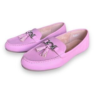 Aerosoles Deanna Tassel Loafers in Pink Vegan Leather
